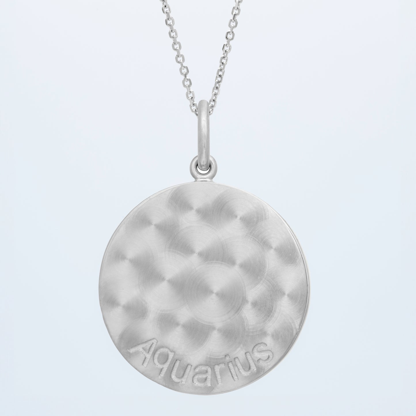 Zodiac Midnight Aquarius Pendant 14k Solid Gold with Diamonds