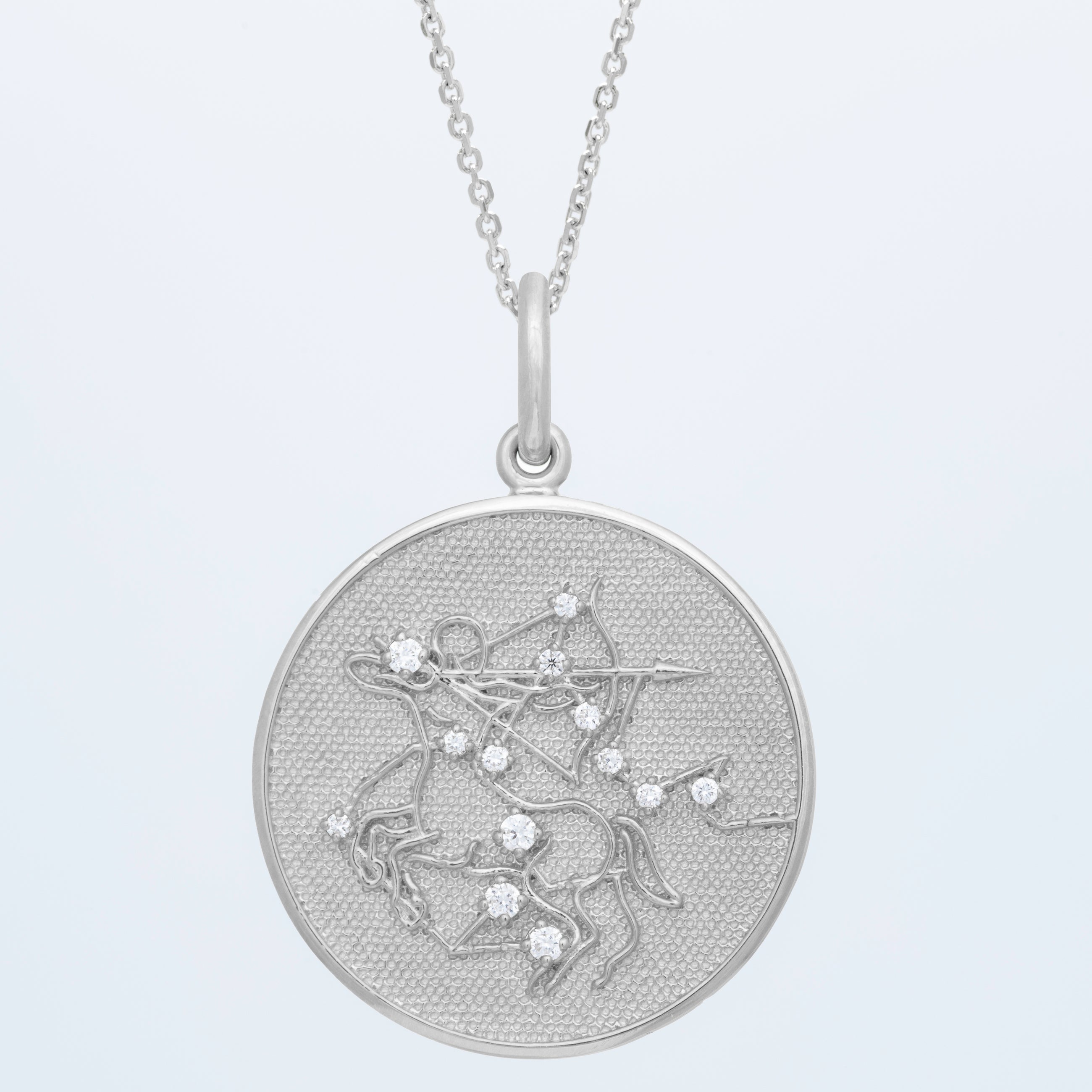 Zodiac Midnight Sagittarius Pendant 14k Solid Gold with Diamonds
