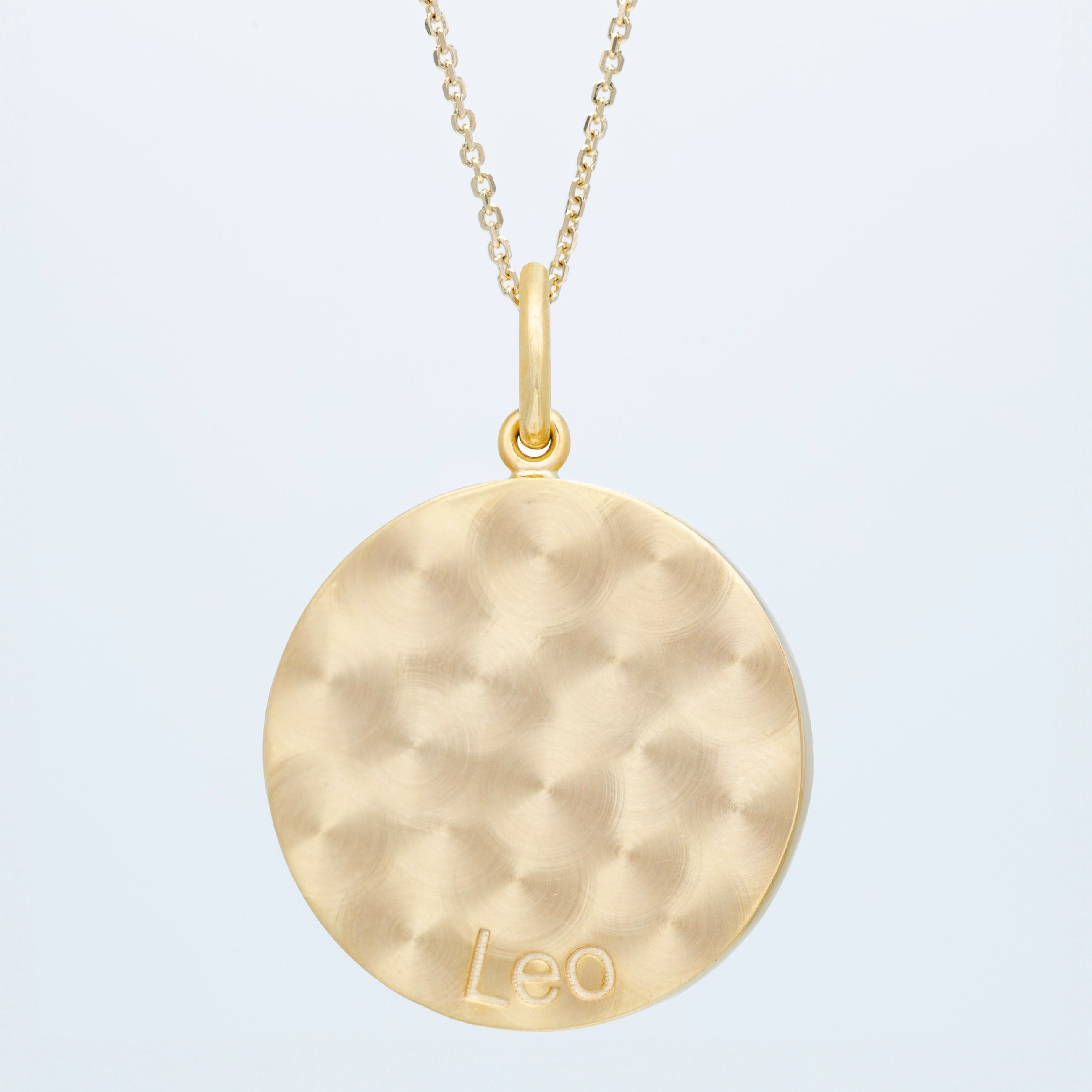 Zodiac Midnight Leo Pendant 14k Solid Gold with Diamonds
