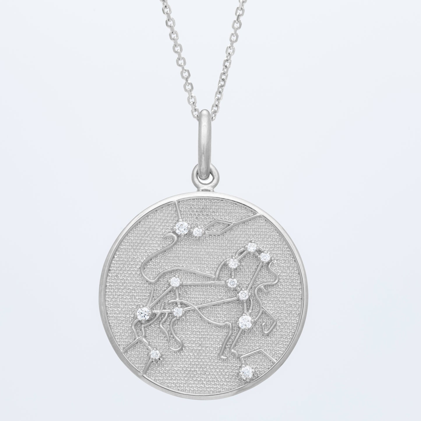 Zodiac Midnight Leo Pendant 14k Solid Gold with Diamonds