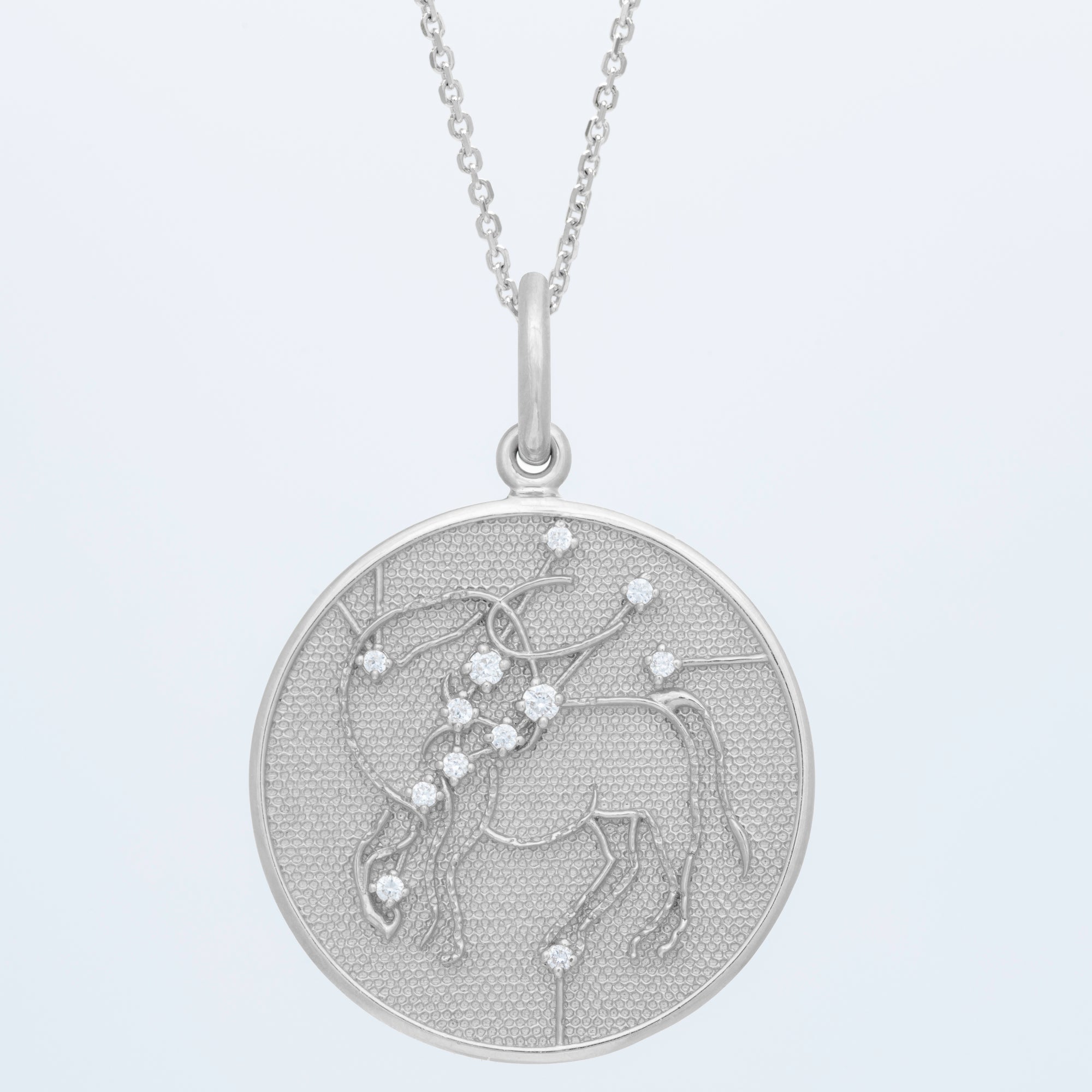 Zodiac Midnight Taurus Pendant 14k Solid Gold with Diamonds