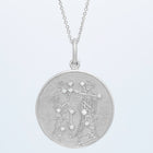 Zodiac Midnight Geminis Pendant 14k Solid Gold with Diamonds