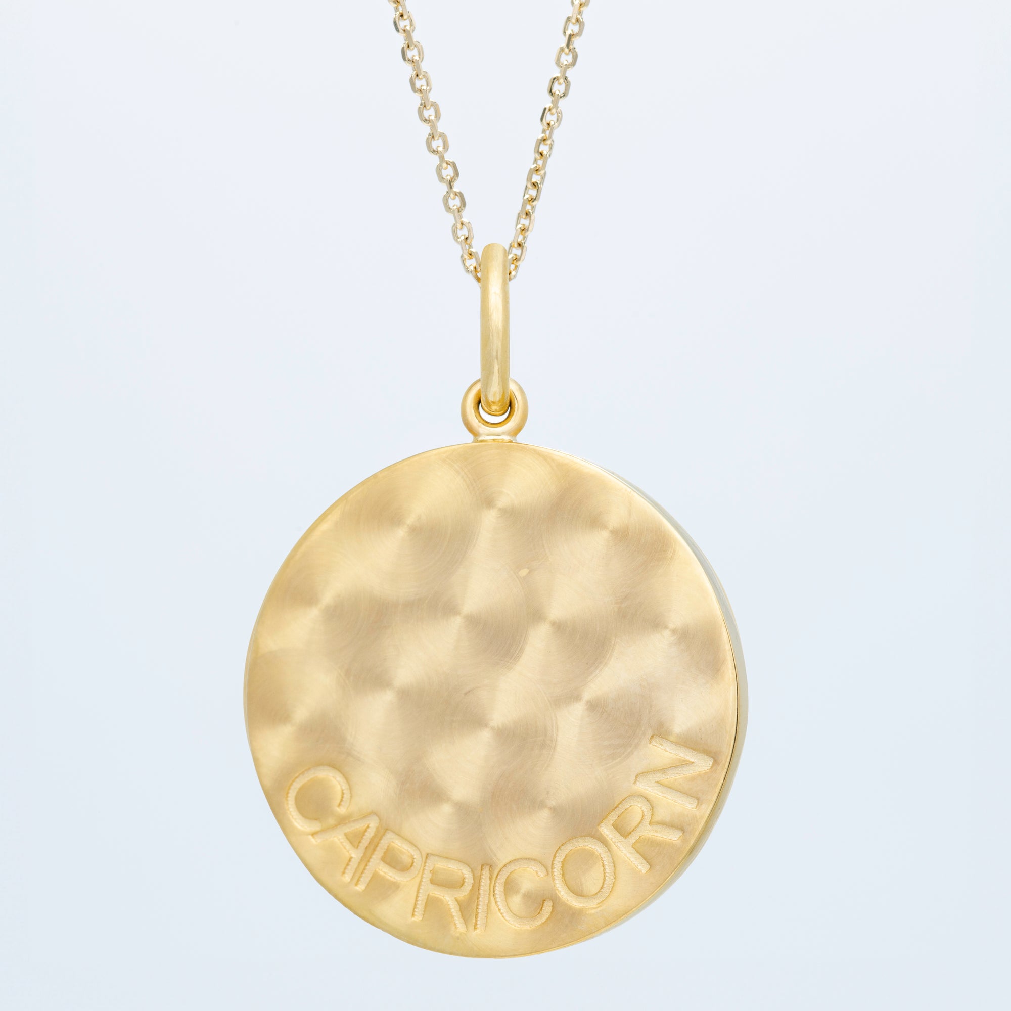 Zodiac Midnight Capricorn Pendant 14k Solid Gold with Diamonds