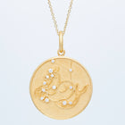 Zodiac Midnight Capricorn Pendant 14k Solid Gold with Diamonds