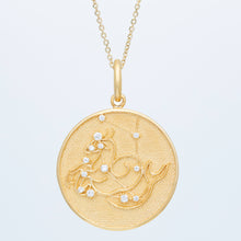 Zodiac Midnight Capricorn Pendant 14k Solid Gold with Diamonds