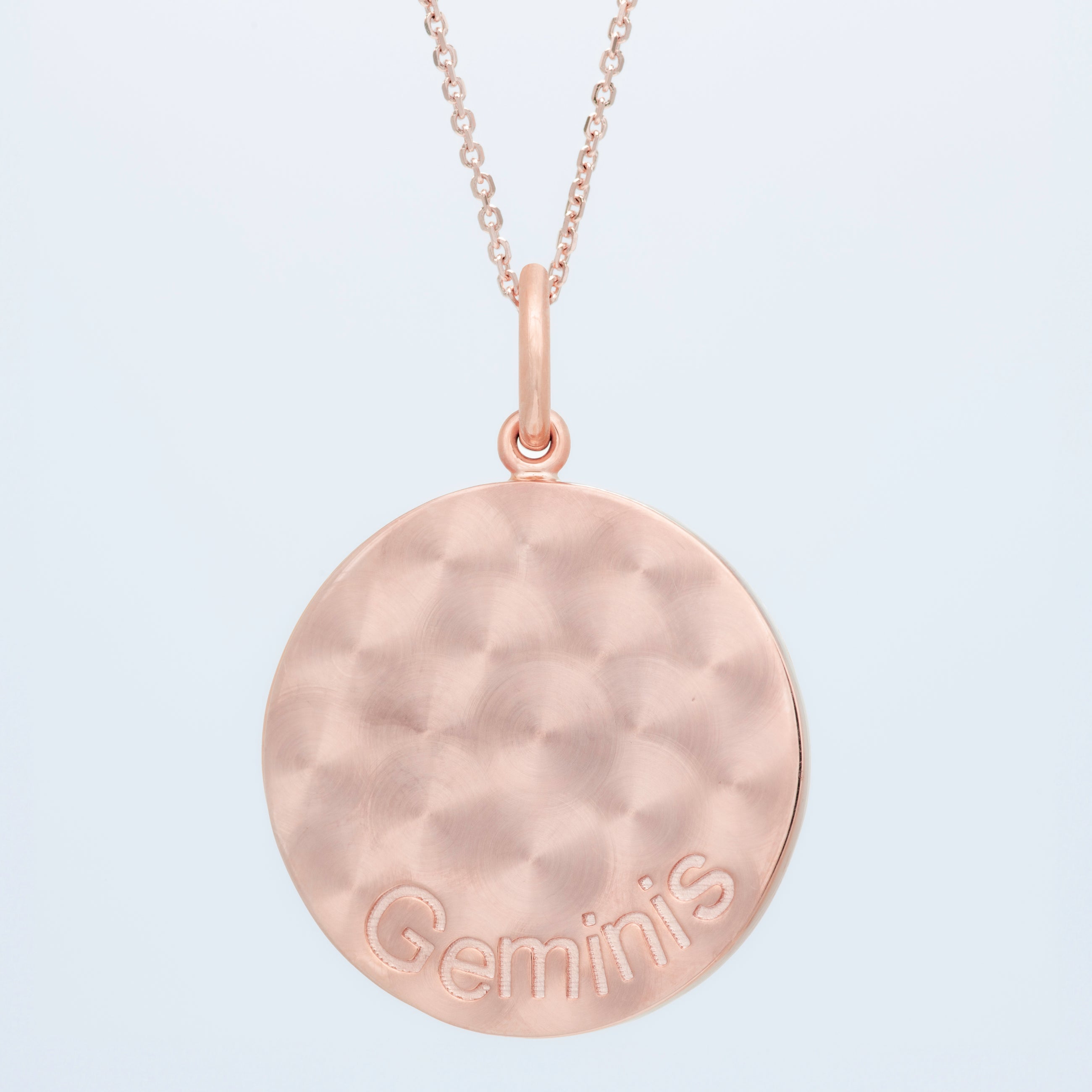 Zodiac Midnight Geminis Pendant 14k Solid Gold with Diamonds