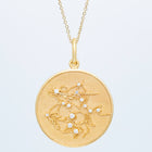Zodiac Midnight Sagittarius Pendant 14k Solid Gold with Diamonds