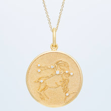 Zodiac Midnight Aries Pendant 14k Solid Gold with Diamonds