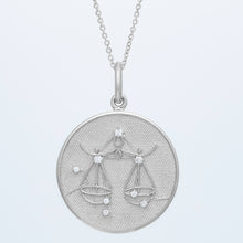 Zodiac Midnight Libra Pendant 14k Solid Gold with Diamonds