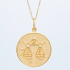 Zodiac Midnight Libra Pendant 14k Solid Gold with Diamonds