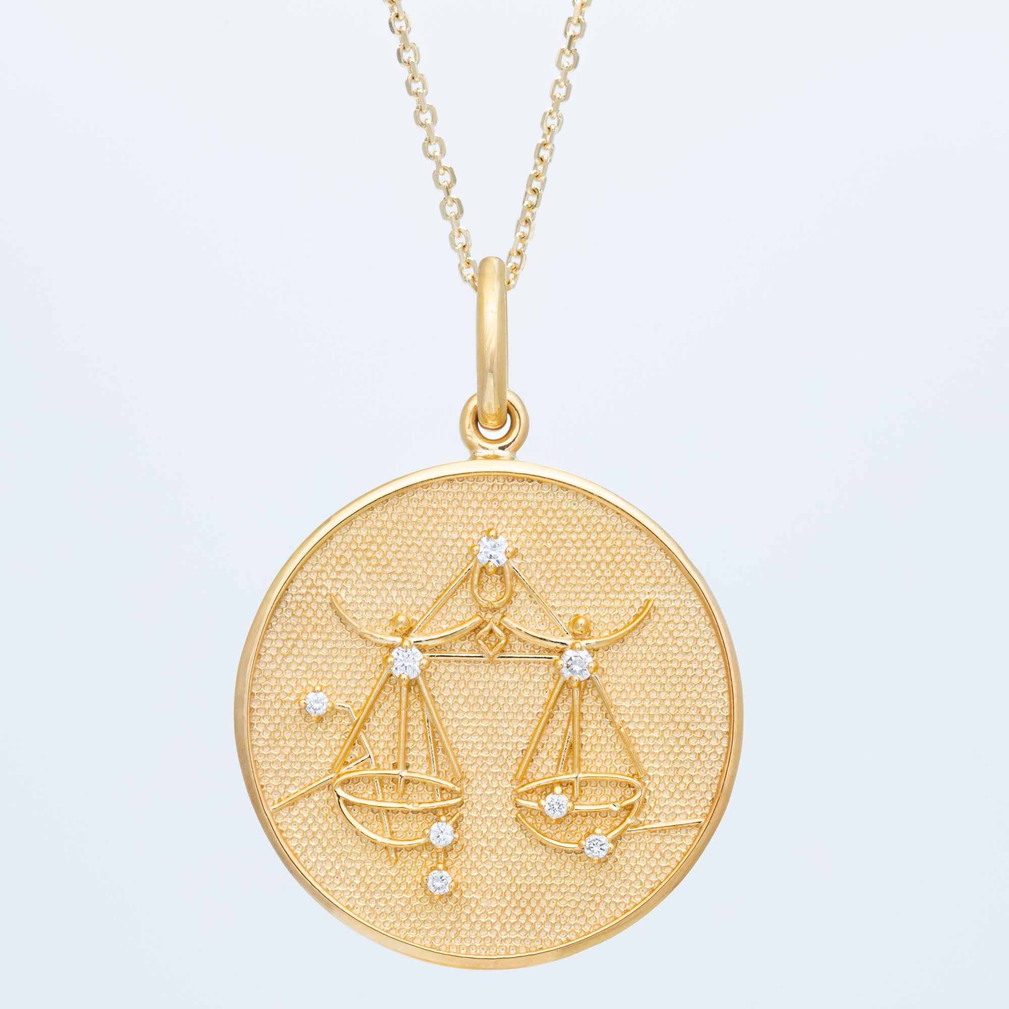 Zodiac Midnight Libra Pendant 14k Solid Gold with Diamonds