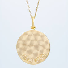 Zodiac Midnight Geminis Pendant 14k Solid Gold with Diamonds