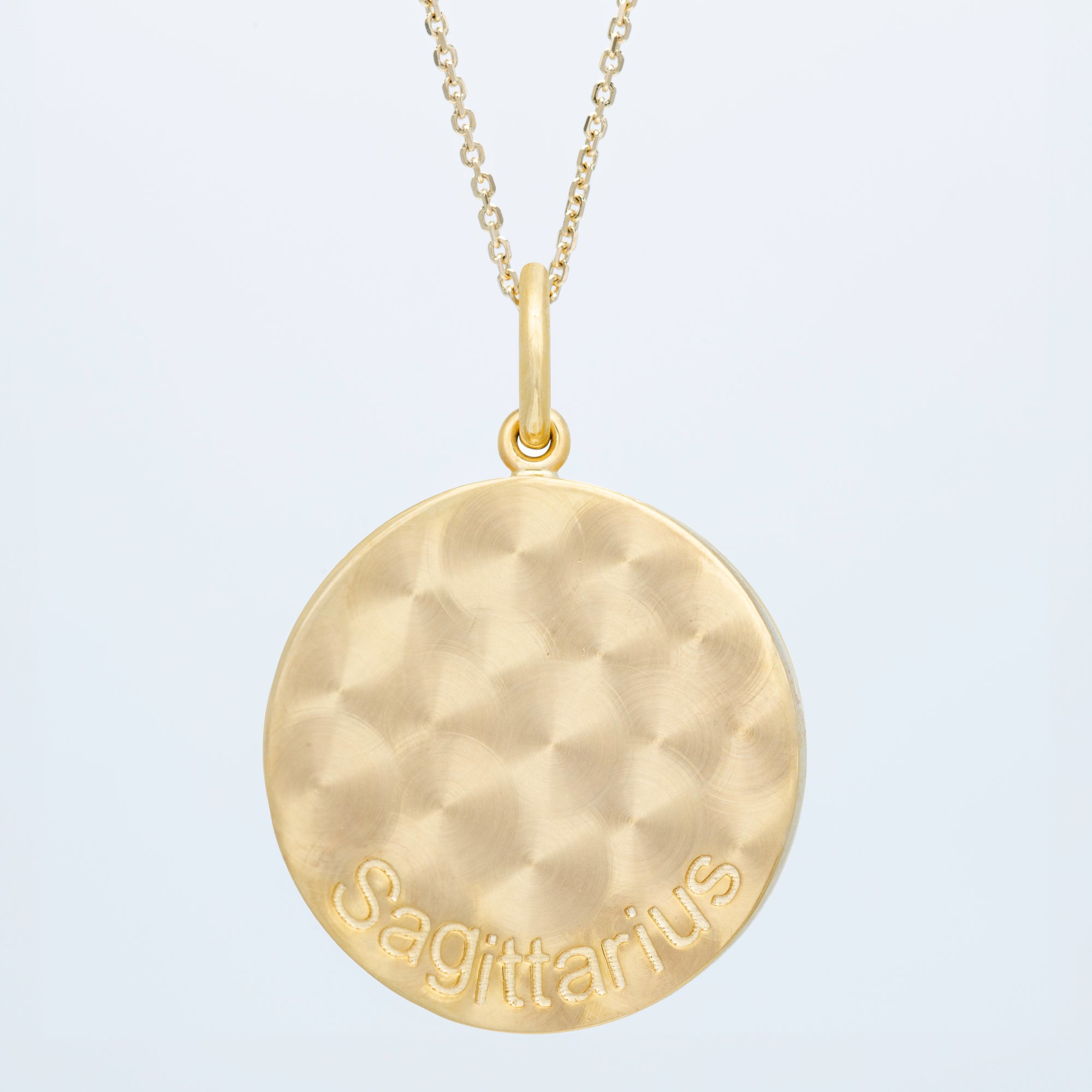 Zodiac Midnight Sagittarius Pendant 14k Solid Gold with Diamonds