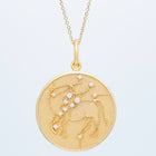 Zodiac Midnight Taurus Pendant 14k Solid Gold with Diamonds