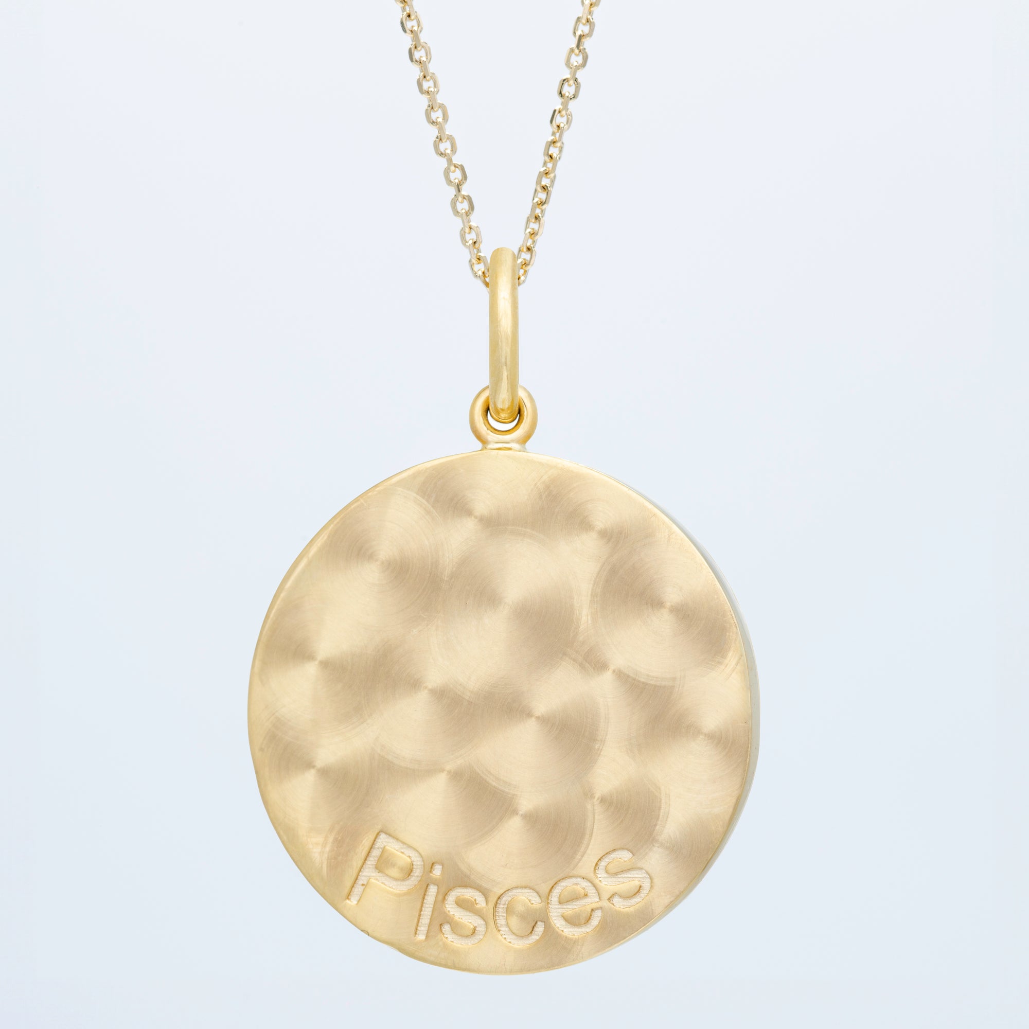 Zodiac Midnight Pisces Pendant 14k Solid Gold with Diamonds