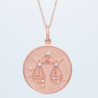 Zodiac Midnight Libra Pendant 14k Solid Gold with Diamonds