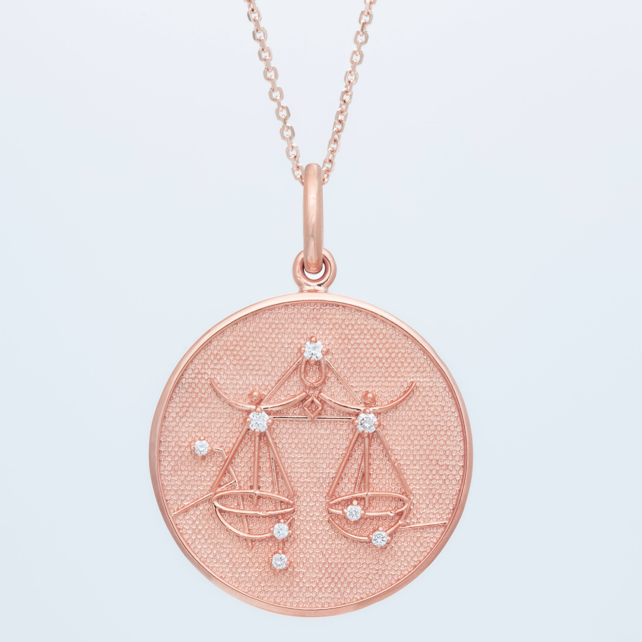 Zodiac Midnight Libra Pendant 14k Solid Gold with Diamonds