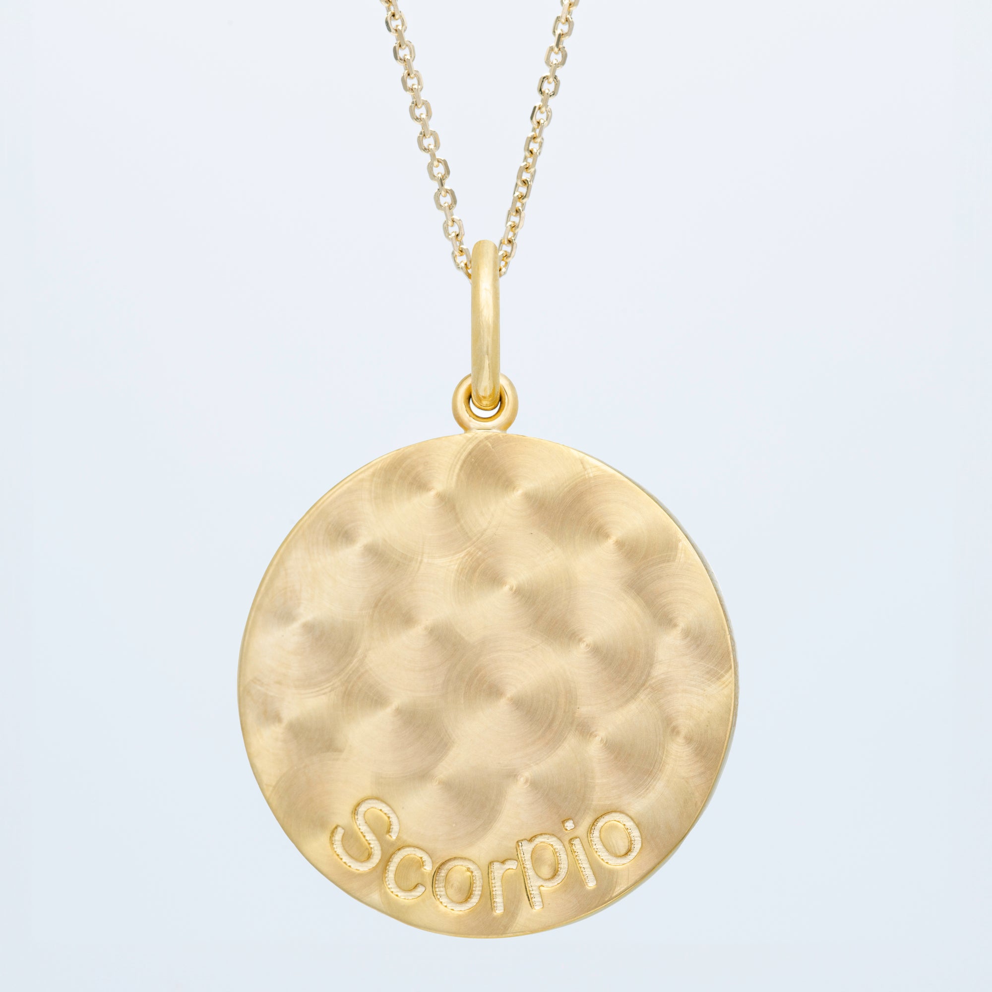 Zodiac Midnight Scorpio Pendant 14k Solid Gold with Diamonds