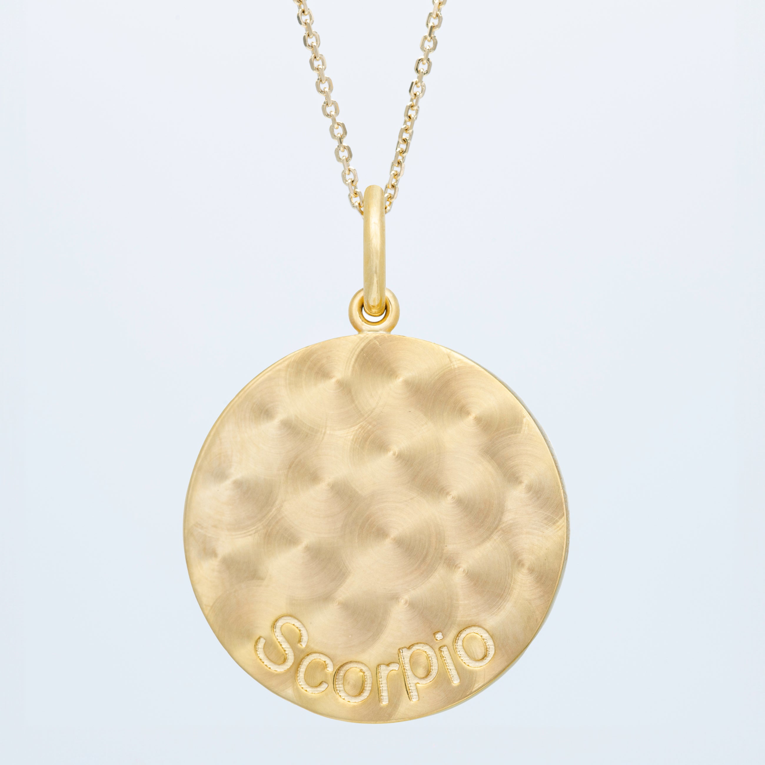 Zodiac Midnight Scorpio Pendant 14k Solid Gold with Diamonds