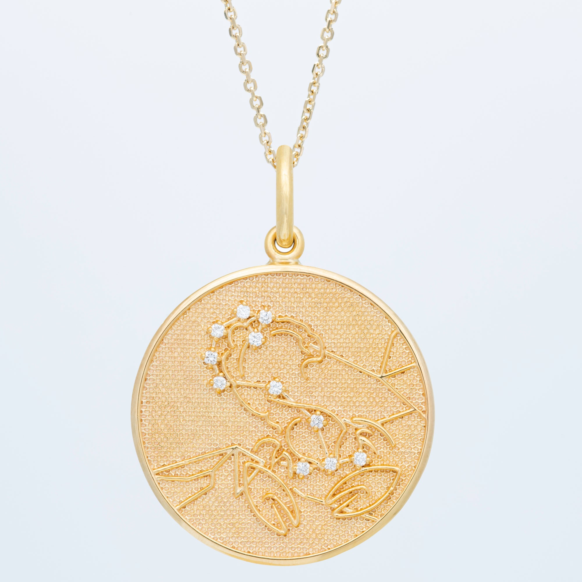 Zodiac Midnight Scorpio Pendant 14k Solid Gold with Diamonds