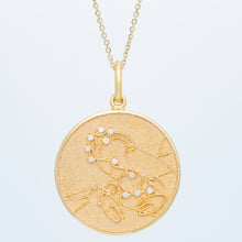 Zodiac Midnight Scorpio Pendant 14k Solid Gold with Diamonds