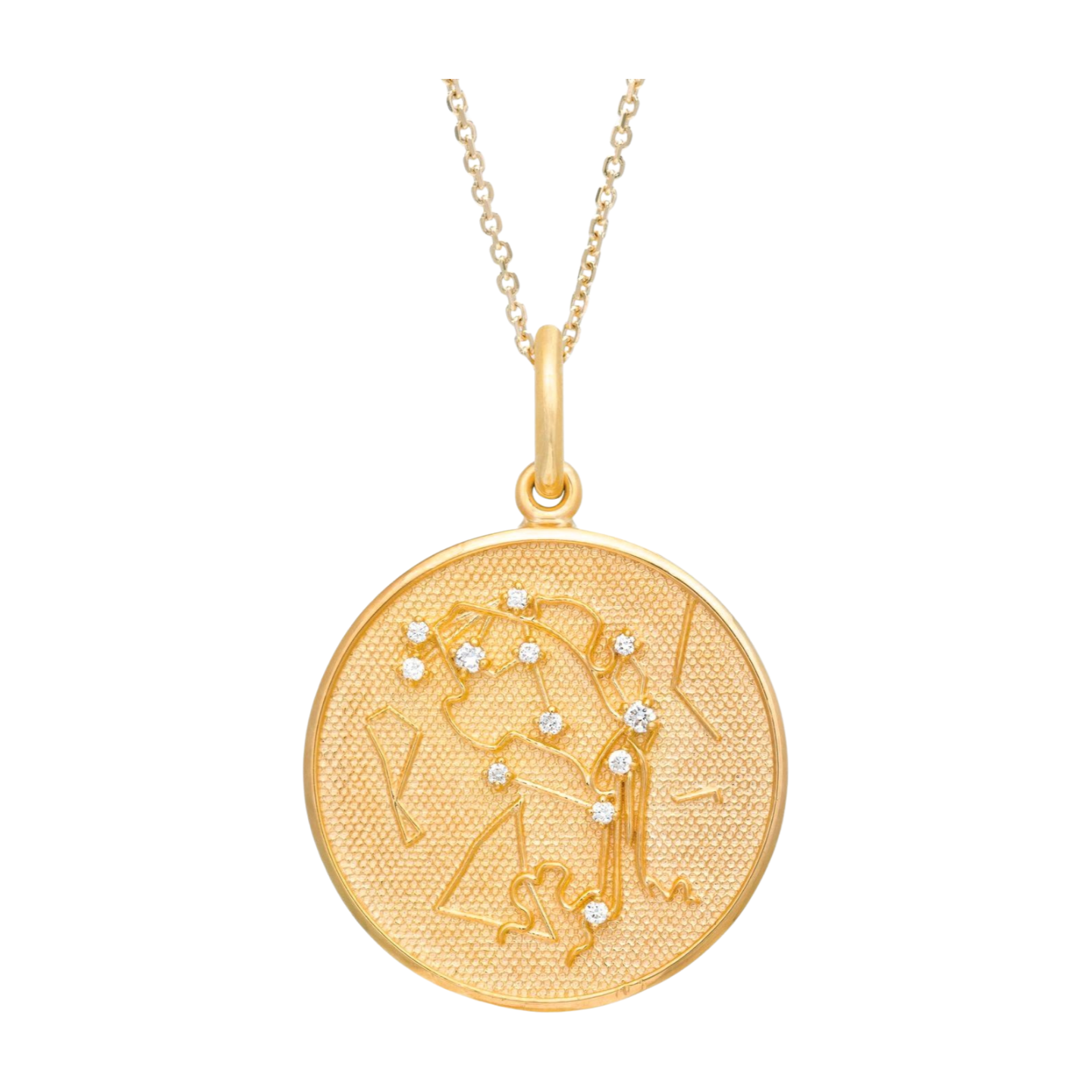 Zodiac Midnight Aquarius Pendant 925 Sterling Silver with Diamonds