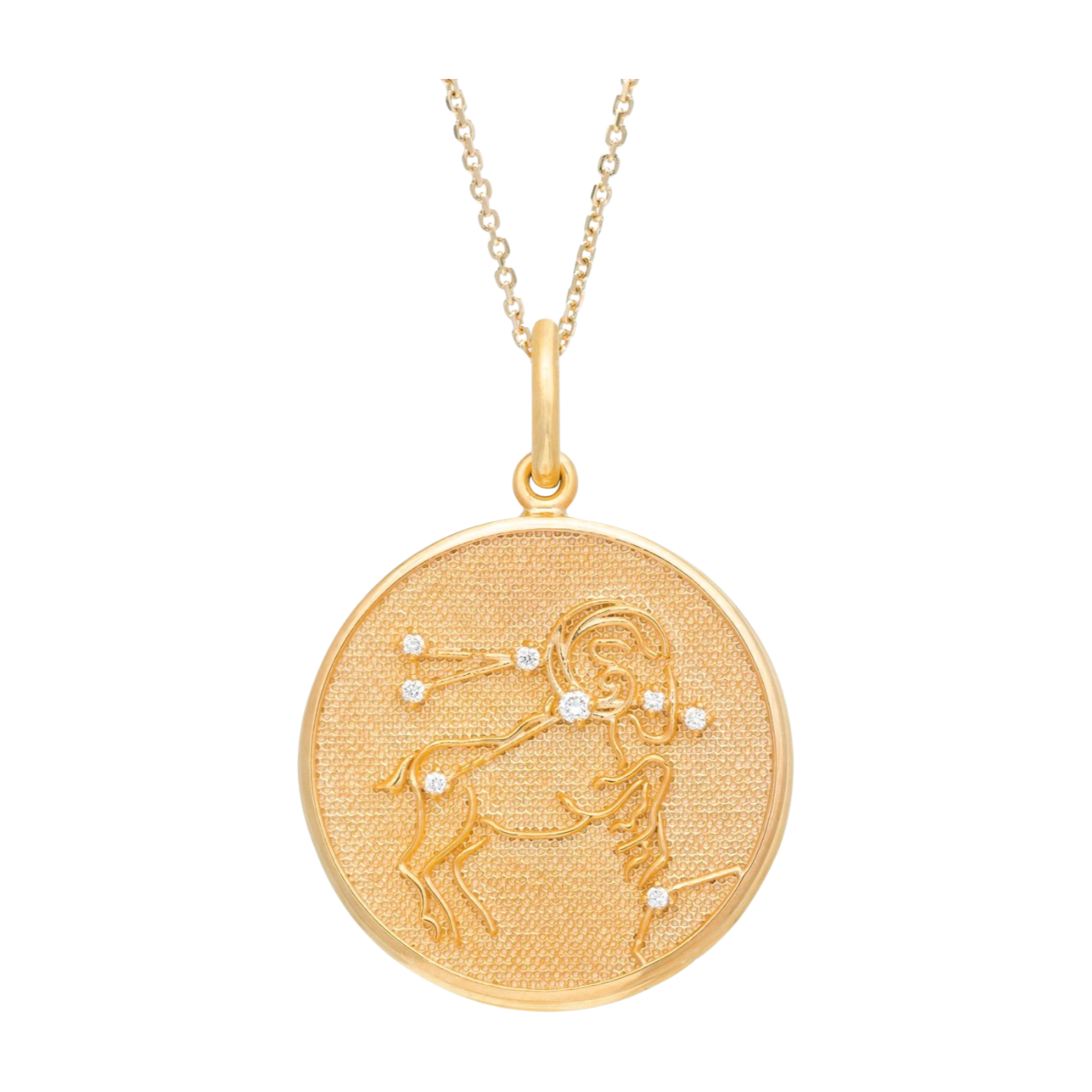 Zodiac Midnight Aries Pendant 925 Sterling Silver with Diamonds