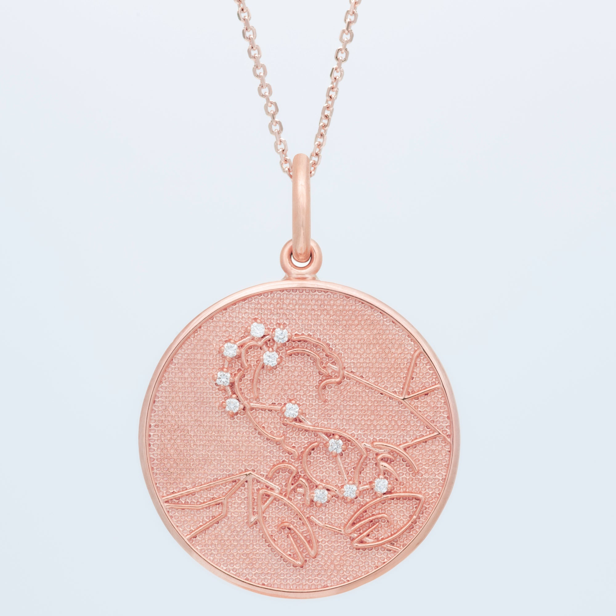 Zodiac Midnight Scorpio Pendant 14k Solid Gold with Diamonds
