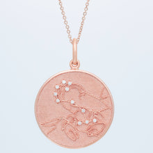 Zodiac Midnight Scorpio Pendant 14k Solid Gold with Diamonds