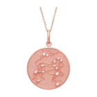 Zodiac Midnight Leo Pendant 925 Sterling Silver with Diamonds