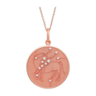 Zodiac Midnight Taurus Pendant 925 Sterling Silver with Diamonds