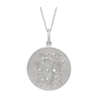 Zodiac Midnight Geminis Pendant 925 Sterling Silver with Diamonds