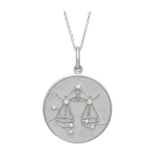 Zodiac Midnight Libra Pendant 925 Sterling Silver with Diamonds