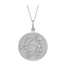 Zodiac Midnight Pisces Pendant 925 Sterling Silver with Diamonds