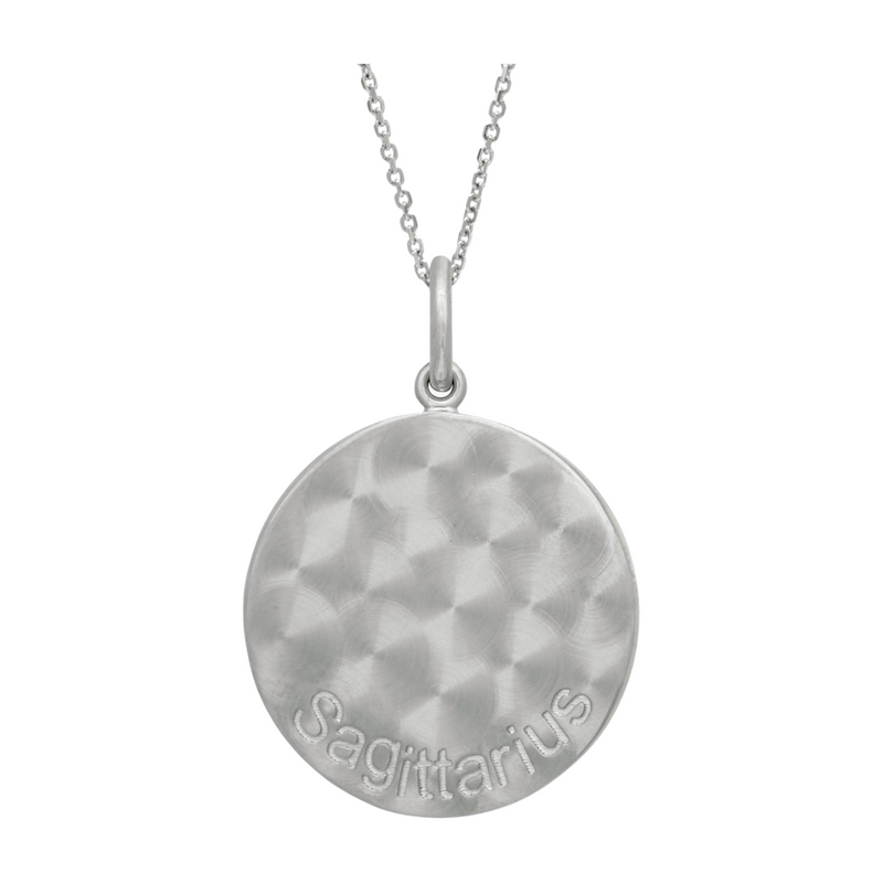 Zodiac Midnight Sagittarius Pendant 925 Sterling Silver with Diamonds