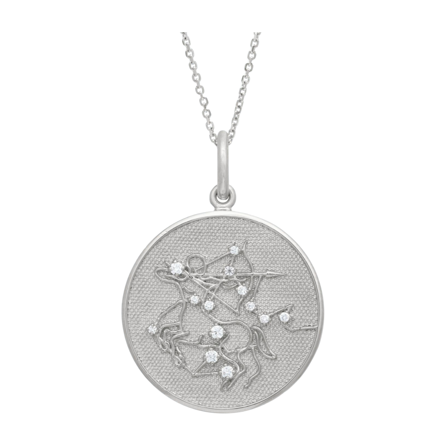 Zodiac Midnight Sagittarius Pendant 925 Sterling Silver with Diamonds