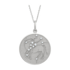 Zodiac Midnight Taurus Pendant 925 Sterling Silver with Diamonds