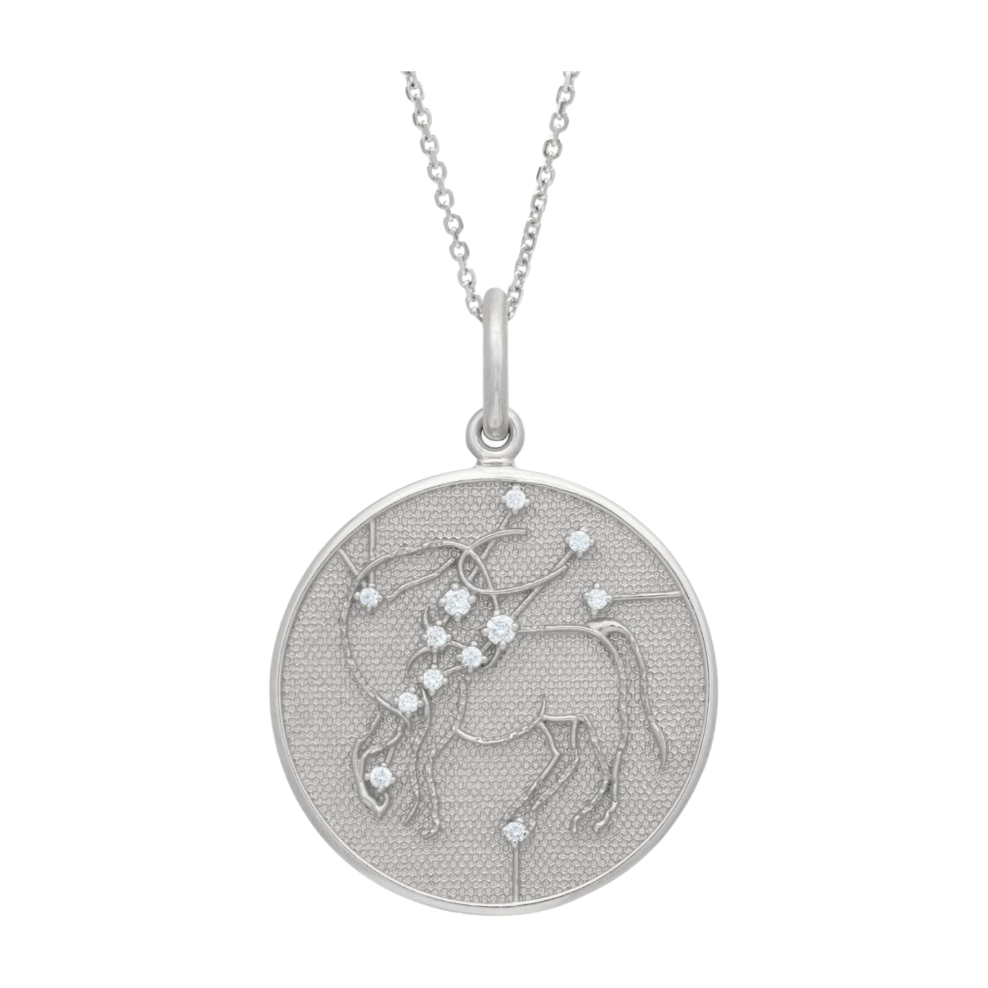 Zodiac Midnight Taurus Pendant 925 Sterling Silver with Diamonds