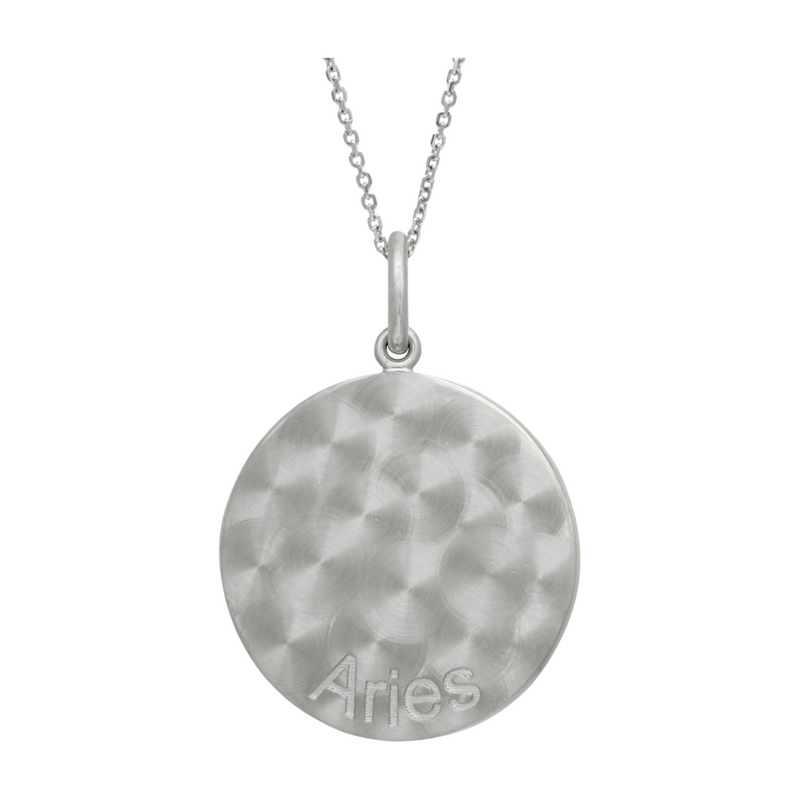 Zodiac Midnight Aries Pendant 925 Sterling Silver with Diamonds