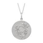 Zodiac Midnight Cancer Pendant 925 Sterling Silver with Diamonds
