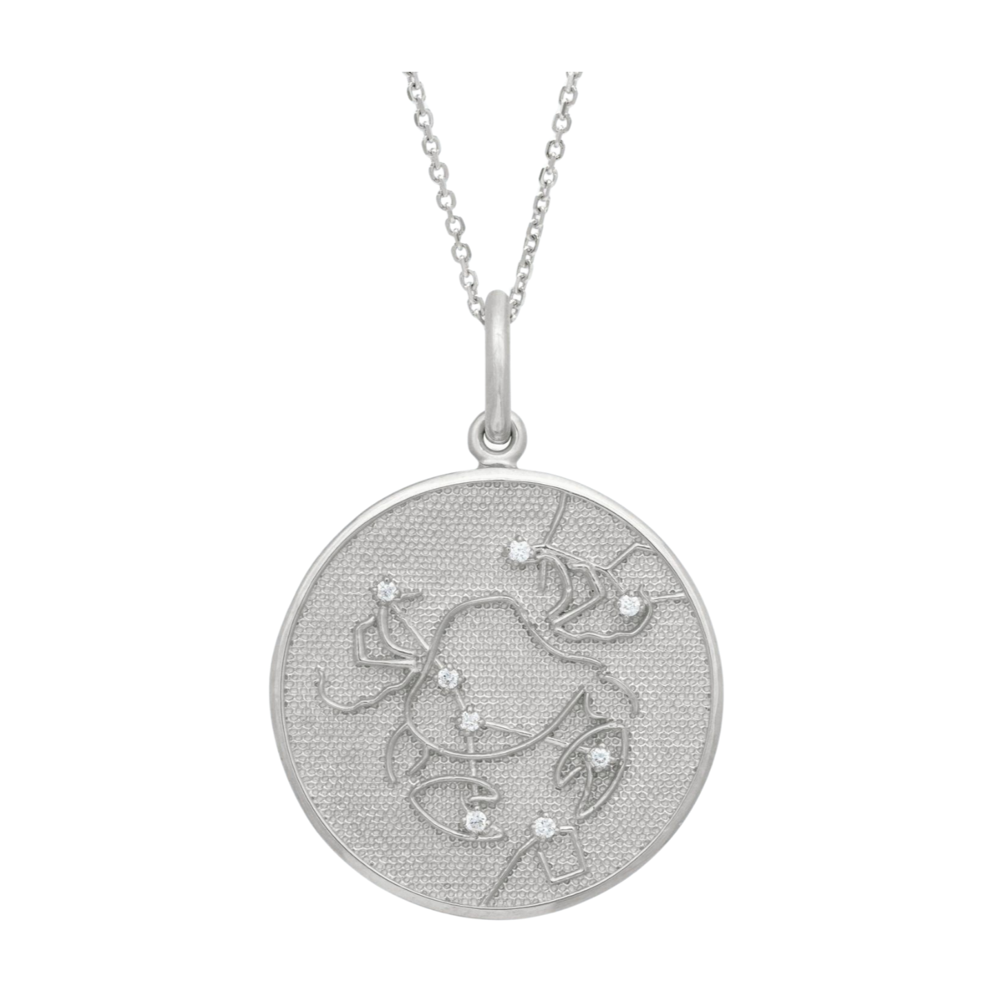 Zodiac Midnight Cancer Pendant 925 Sterling Silver with Diamonds