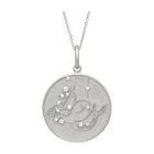 Zodiac Midnight Capricorn Pendant 925 Sterling Silver with Diamonds