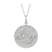 Zodiac Midnight Capricorn Pendant 925 Sterling Silver with Diamonds