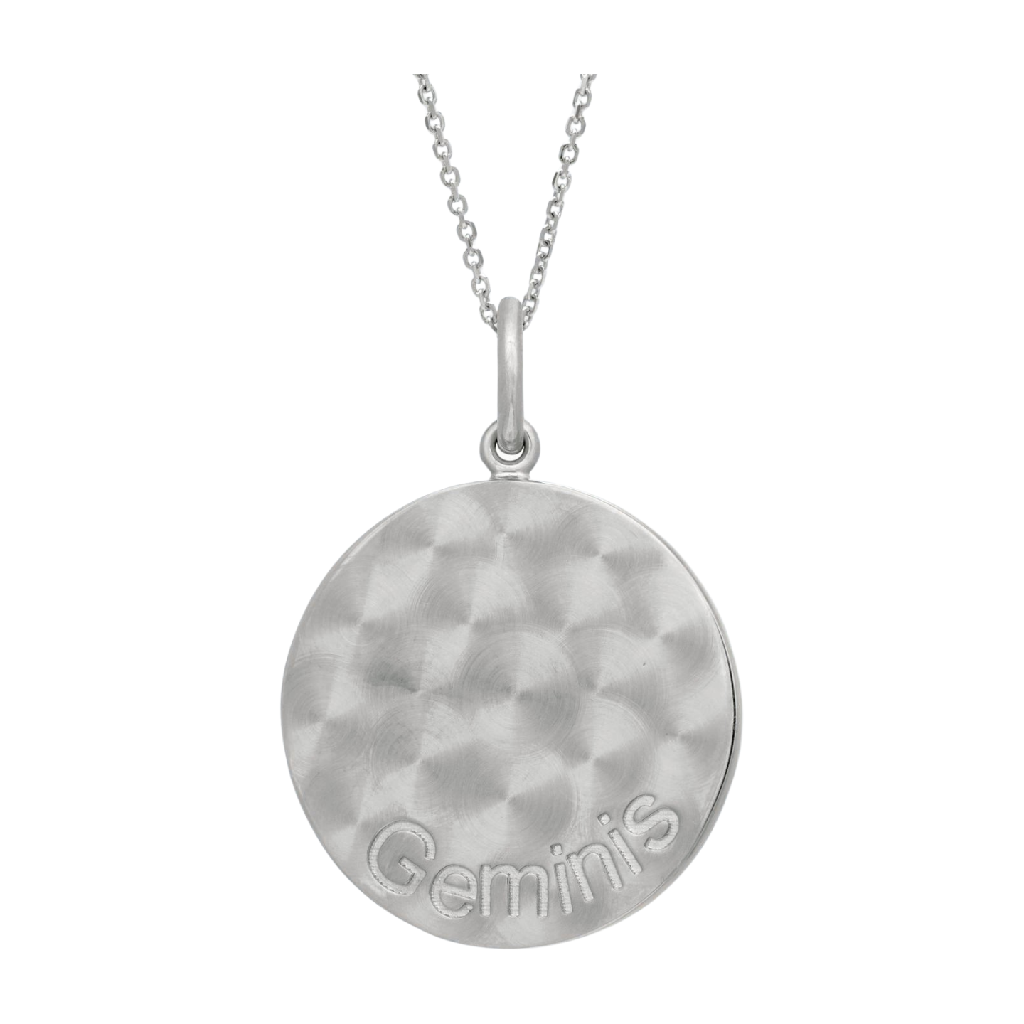 Zodiac Midnight Geminis Pendant 925 Sterling Silver with Diamonds