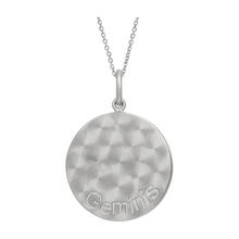 Zodiac Midnight Geminis Pendant 925 Sterling Silver with Diamonds